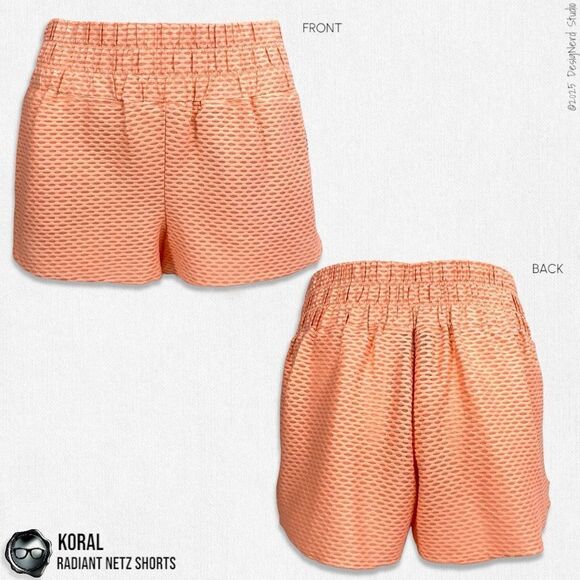 KORAL ACTIVEWEAR RADIANT NETZ SHORTS IN POMPANO ORANGE WOMEN’S MEDIUM - Picture 16 of 16